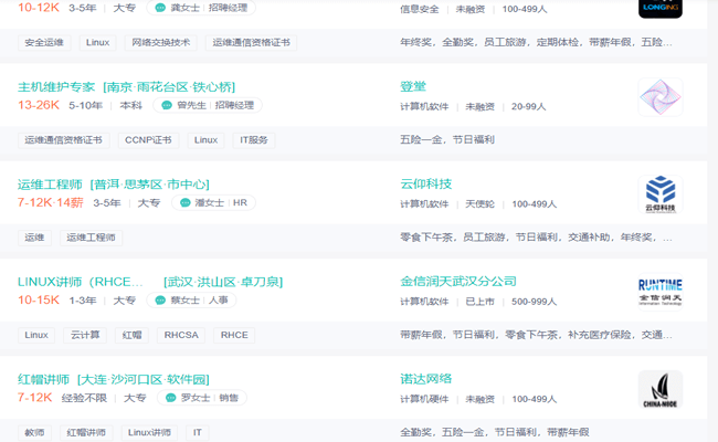 RHCE薪资2